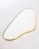 Vintage brass organic mirror asymmetrical
