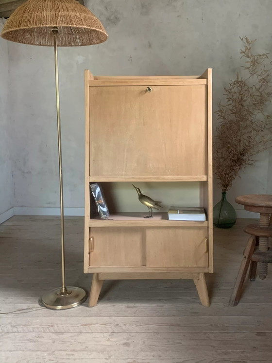 Vintage piramidevormig secretair bureau bibliotheek – Wood (photo 4 of 13)