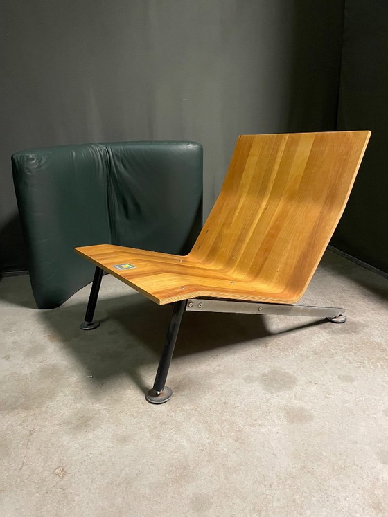 FELICE ROSSIE LOUNGE CHAIR, ANNI '60, Felicerossi, Poltrone, Pelle, Legno, Verde, Modern (foto 13 di 13)