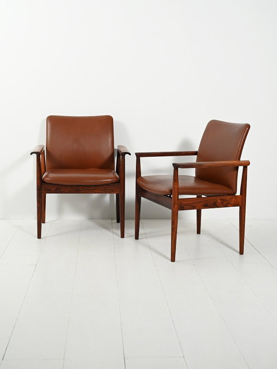 Image 1 of Pair of “Diplomat” armchairs by Finn Juhl