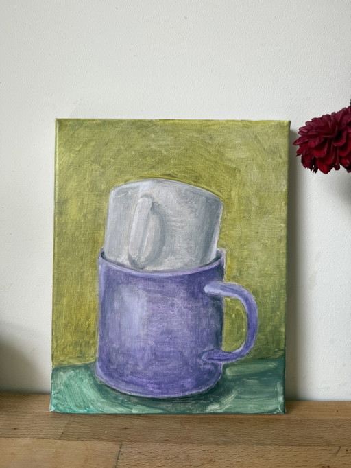 Painting “Cups” – schilderijen tekeningen, Canvas