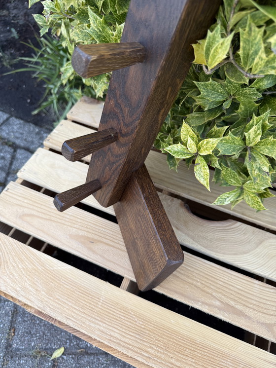 Image 1 of Vintage Holz Kleiderständer Brutalist Style