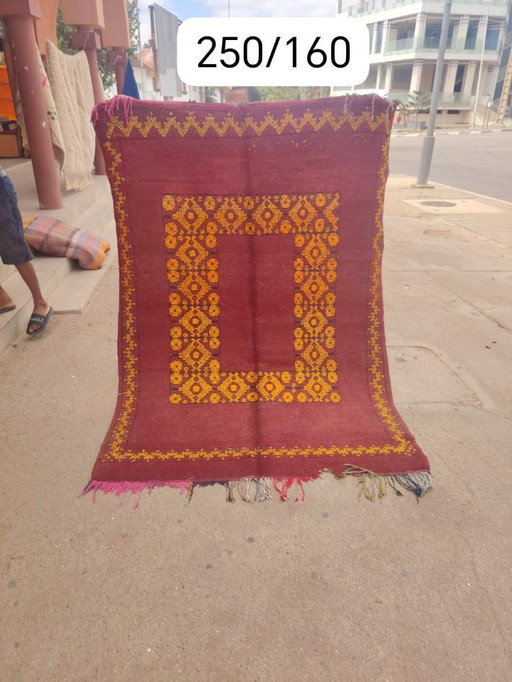 Handgeknoopt Berber kleed wol 260x160cm