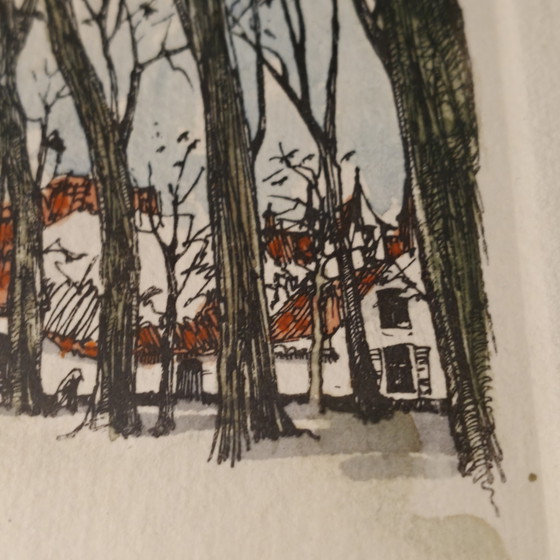 Image 1 of André Colpin – Brugge – E/A Artist Proof Ets – Gesigneerd & Blindgestempeld