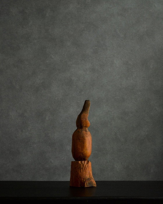 Image 1 of 3 Wooden, Handcarved Sculptures