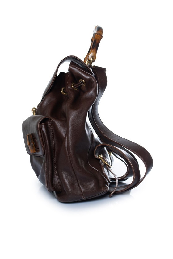 Gucci, Bamboo Backpack in Brown Leather – Calfskin (photo 4 of 12)
