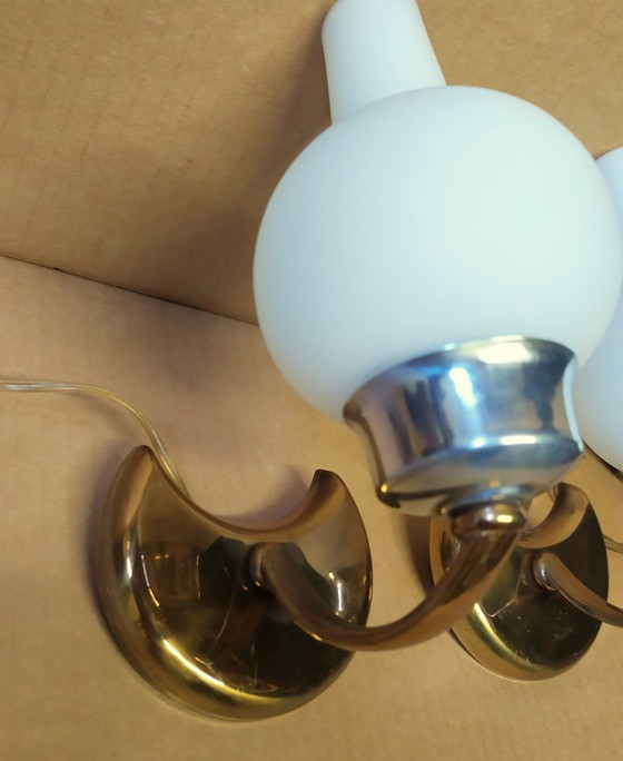 Image 1 of Petites appliques murales Stilnovo, années 1950, lot de 2