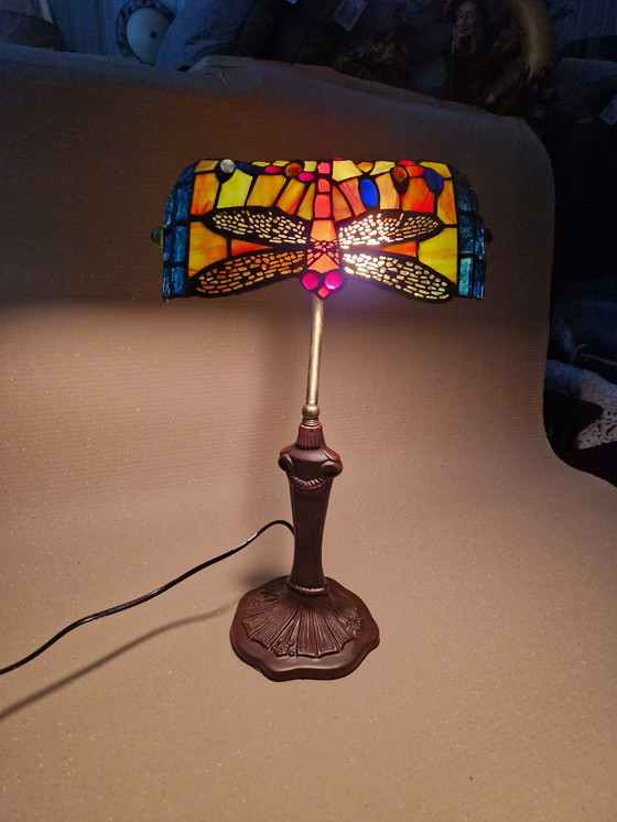 Image 1 of Tiffany-style tall desk lamp 28x45