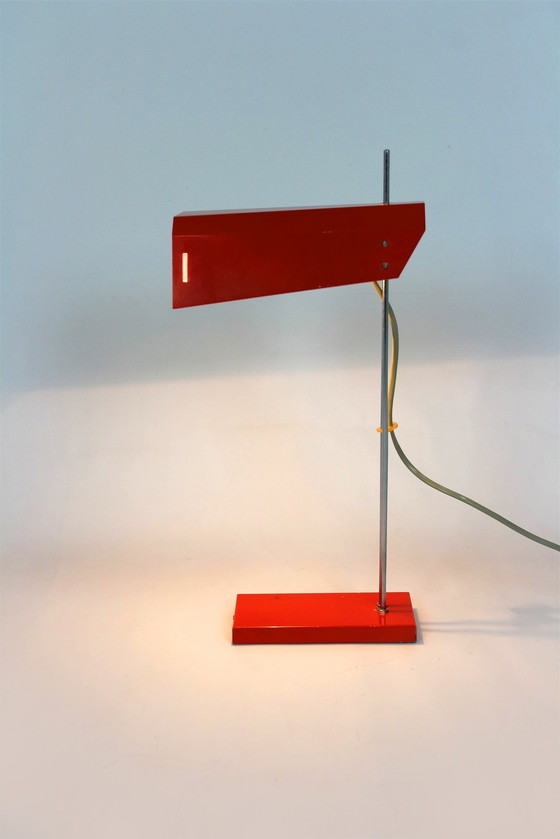 Image 1 of Rote Tischlampe von Josef Hurka für Lidokov, 1970er Jahre