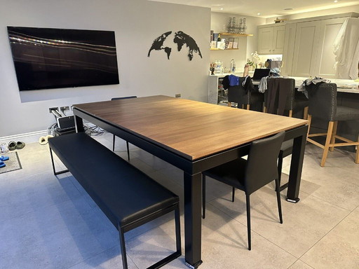 Luxe 7ft Fusion Pool Eetkamer/eetkamer Pooltafel met leistenen bed