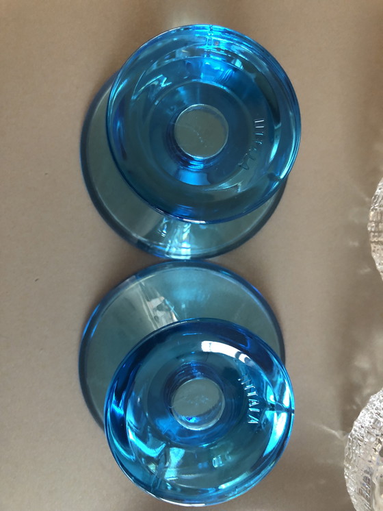 Image 1 of Littala glaswerk ( waxinehouders, kandelaars en schaal )