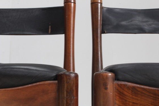 Bernini Vintage Italian Dining Chairs by Silvio Coppola, Set of 6 – Dining tables, Leather (photo 6 of 10)