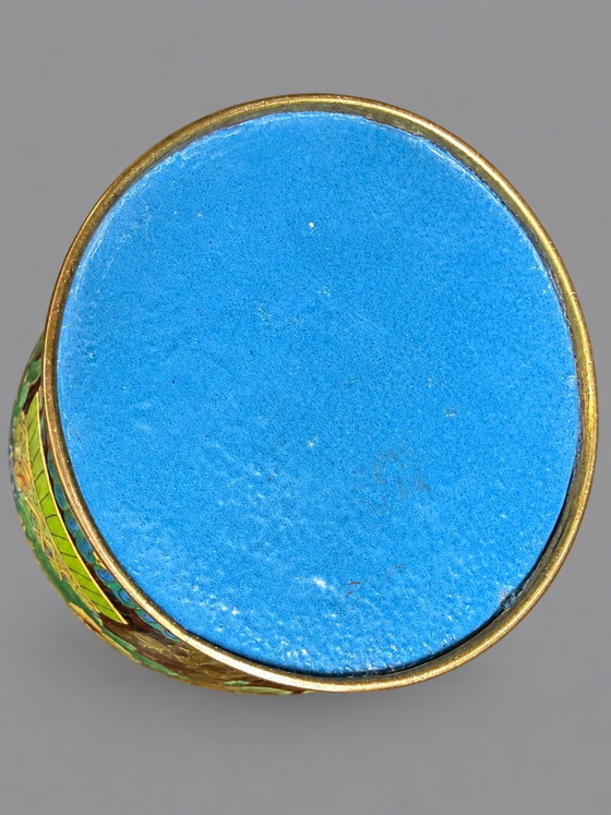 Chinese cloisonné vase – rich floral decor – 31 cm – 20th century – Copper (photo 3 of 6)