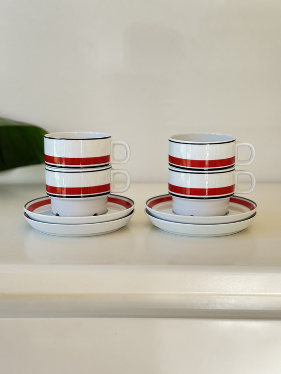 Image 1 of Vintage IKEA Accents Cup and Saucer Set - Spal Portugal, 1970s