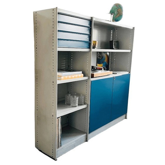Image 1 of Bibliothèque industrielle vintage Stabilux Friso Kramer Ahrend de Cirkel 1950