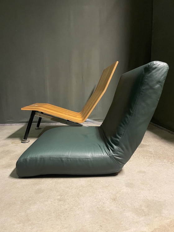 FELICE ROSSIE LOUNGE CHAIR, ANNI '60, Felicerossi, Poltrone, Pelle, Legno, Verde, Modern (foto 10 di 13)