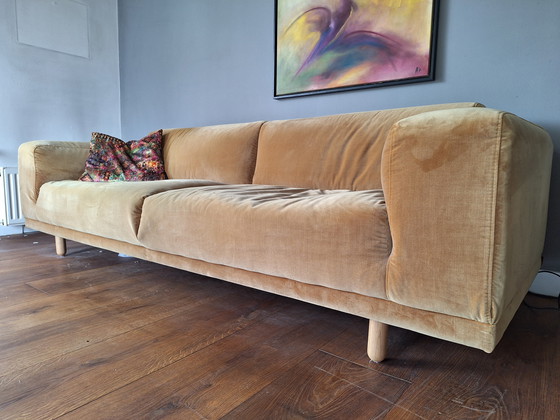 Image 1 of 3,5-Sitzer-Sofa, ockerfarbener Samt, Sissyboy