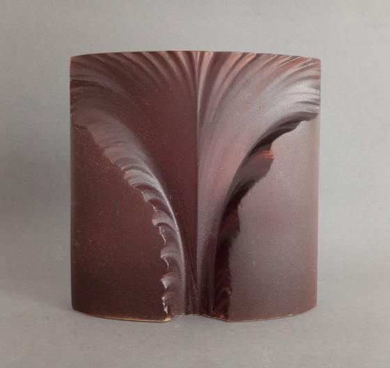 Image 1 of IDEA Industrial Arts Company modernistische/brutalistische vaas 1985 ontwerper Mária Viglási