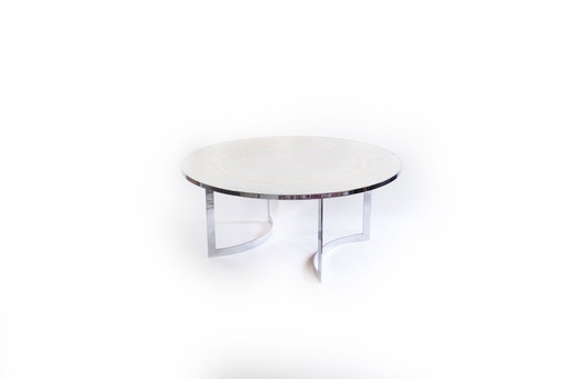 Ronde vintage mozaïektafel