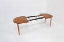 Vintage oval extendable dining table from the 1960s by Asko