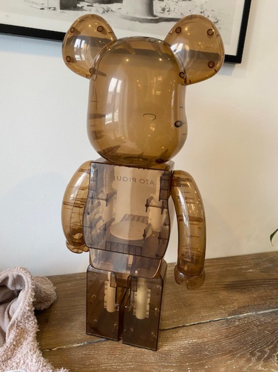 Image 1 of Bearbrick Gelato Pique Marrone Beige BEG 1000% 70cm Medicom 2022