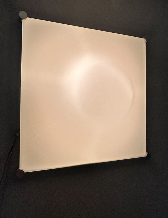 Vintage Martinelli Luce Wall or Ceiling Lamp, Wall lights, Metal, Plexiglass, Silver (photo 2 of 10)