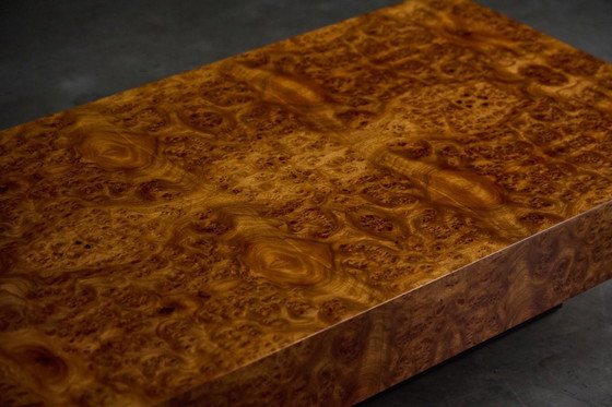 Image 1 of Table basse en loupe de bois, style Willy Rizzo, Italie, 1970