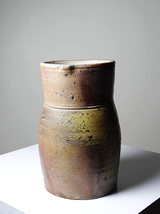 Grande brocca antica in gres di Puisaye, piritica, fine XIX secolo. – Bicchieri e caraffe, Porcellana, Rustic (photo 4 of 17)