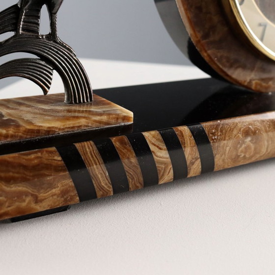 Image 1 of Orologio da Appoggio in Marmo Art Déco