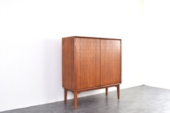 Image 1 of Mid-Century Teak Highboard by Rastad & Relling for Eidsfjord Møbelfabrikk, 1950s.