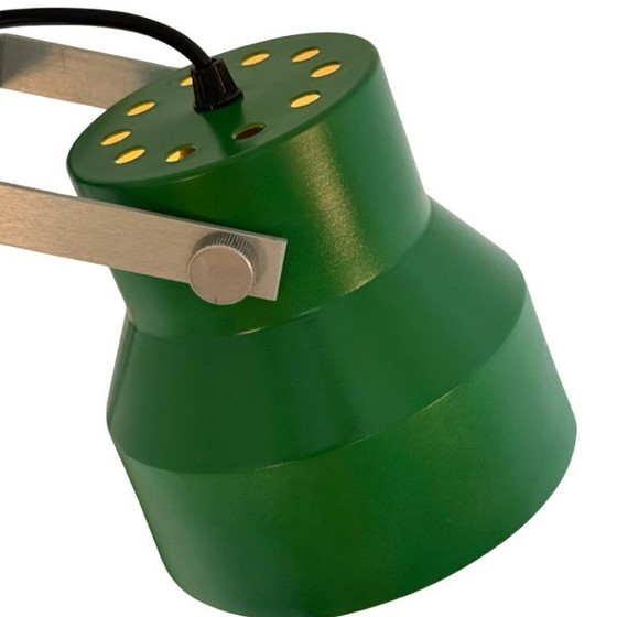 Image 1 of Space Age Design / 1960’s - Floor lamp - fully restored (repainted and rewired) - Double, adjustable shade - Green