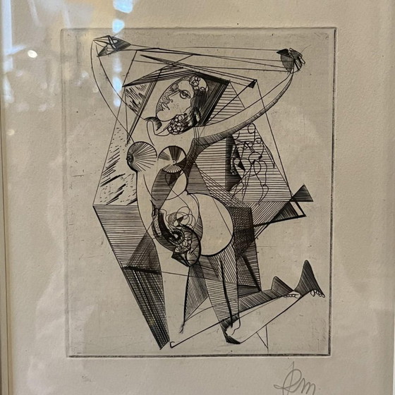 René Mels (Meulemans), Compositions, Gravures, 1945, Lot de 2 – Tirages d'art (photo 3 of 13)