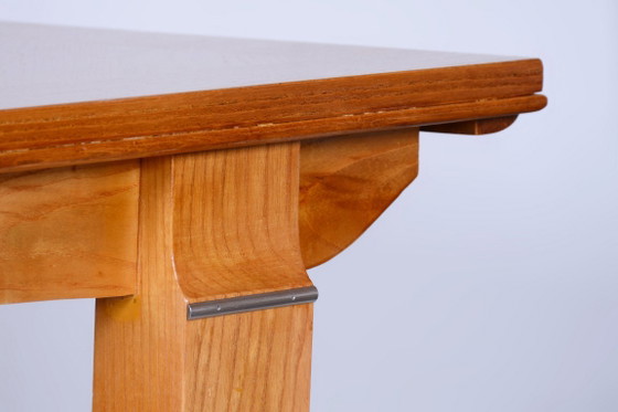 Restored Art Deco Folding Table, by J. Leleu, Oak, Spruce, France, 1920s – Dining tables, Metal, Wood (photo 15 of 18)