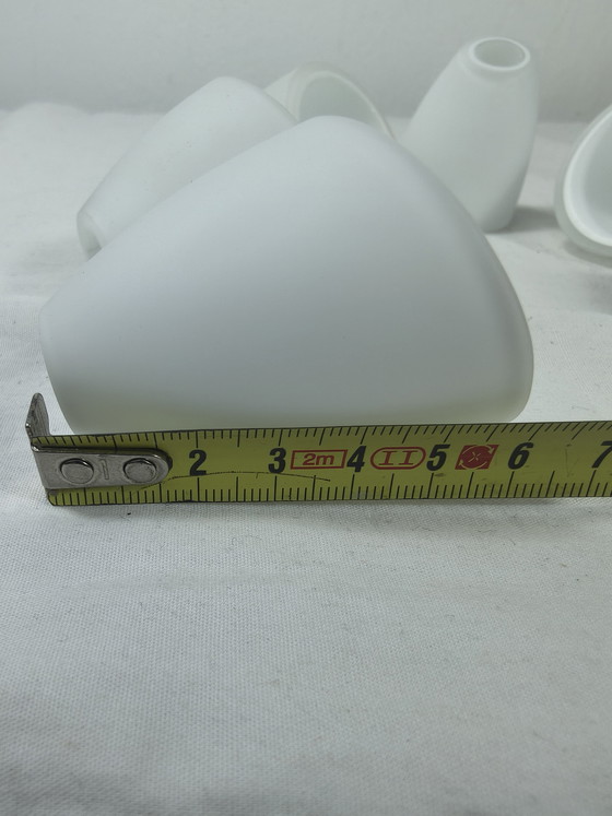 Image 1 of G4 glass lamp shades matte white horseshoe model New!