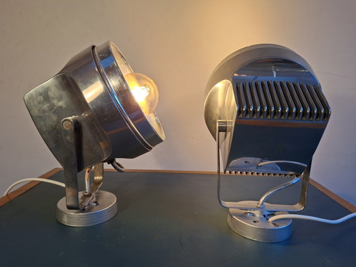 Duo Grote Industriële Spots, Vintage Jaren Zeventig