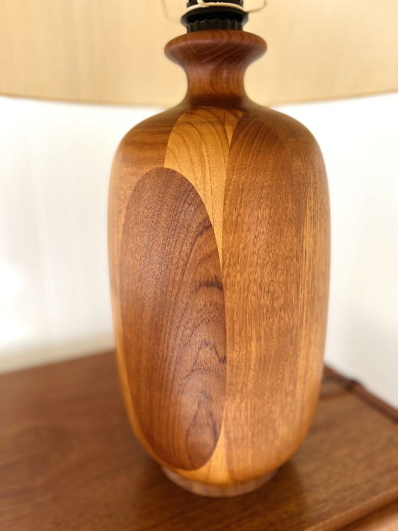 Image 1 of Lampe de table vintage en teck XL, Dyrlund '70s