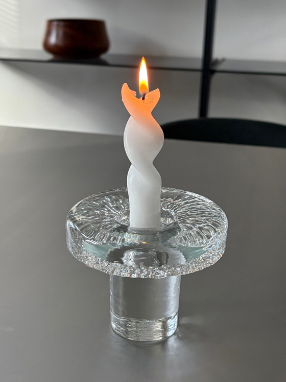 Bougeoir en verre vintage – Pukeberg Suède – Bougeoirs et chandeliers, Glass, Scandinavian (photo 6 of 6)