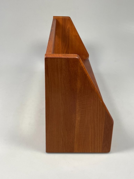 Image 1 of Vintage Wall Shelf With Drawers, Dyrlund, Solid Teak, Denmark 1970's