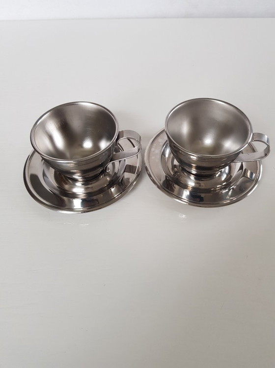 Nanni P&B Set di 2 Tazzine e Piattini da Caffè Espresso – Stoviglie, rvs (photo 3 of 6)