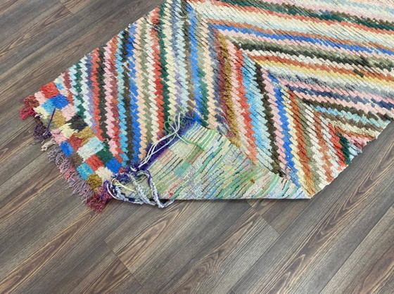 Image 1 of Marokkanischer Teppich aus Naturleinen, 250 x 100 cm