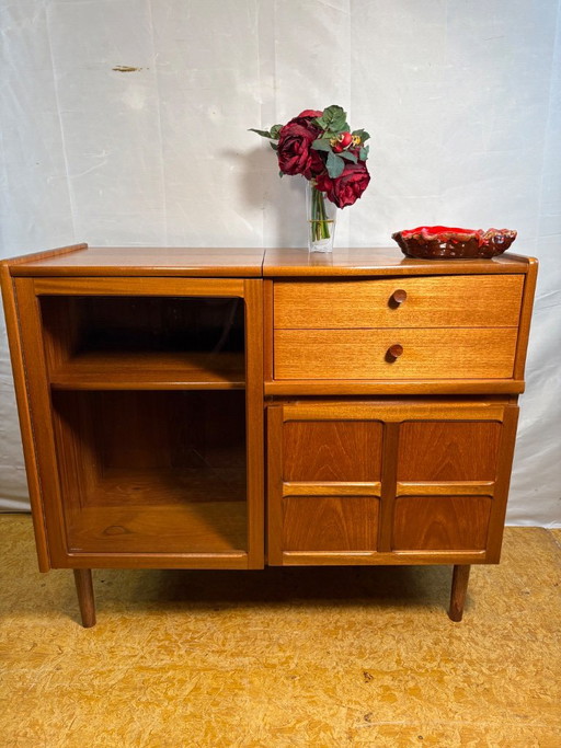 Impresionante Mueble de Música Vintage Nathan de Teca | Circa 1960 | Diseño Mid-Century