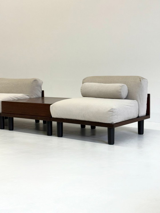 Image 1 of Italian modular sofa with coffee table set in Japandi Style