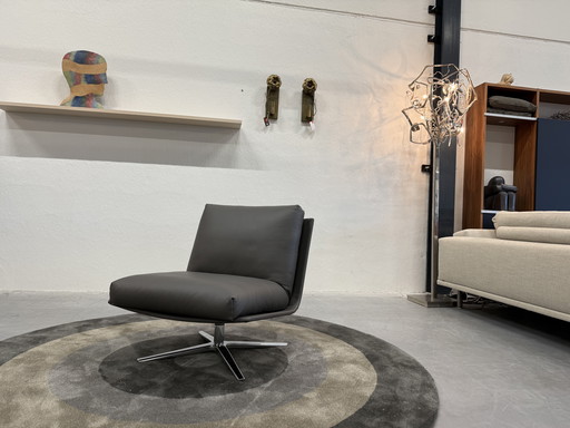Leolux Kudo Drehsessel Ceras Flint Leder