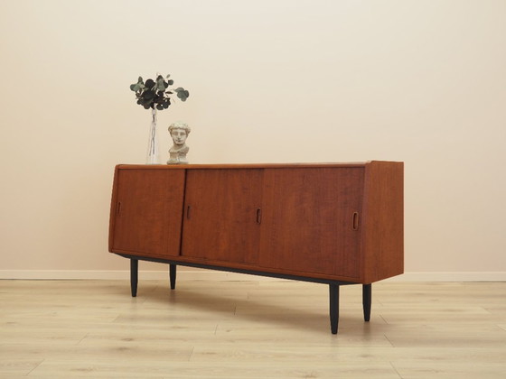 Credenza in teak di Westergaards Møbelfabrik con ante scorrevoli, design danese anni '70 – Credenze, Legno (photo 4 of 15)
