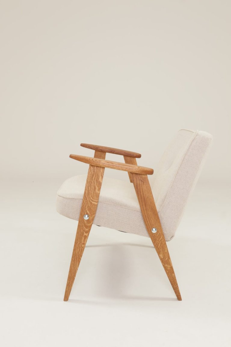 Curated visual reference: Visual Reference: Vintage Lounge Chair Herringbone Ecru Oak Natural Wood Scandinavian