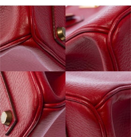 Image 1 of Sac HERMES Birkin 35 en Cuir Rouge - 103417