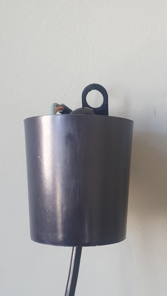 Image 1 of Grande lampe globe vintage du milieu du siècle / lampe suspendue avec bulles d'air fermées (30 cm).