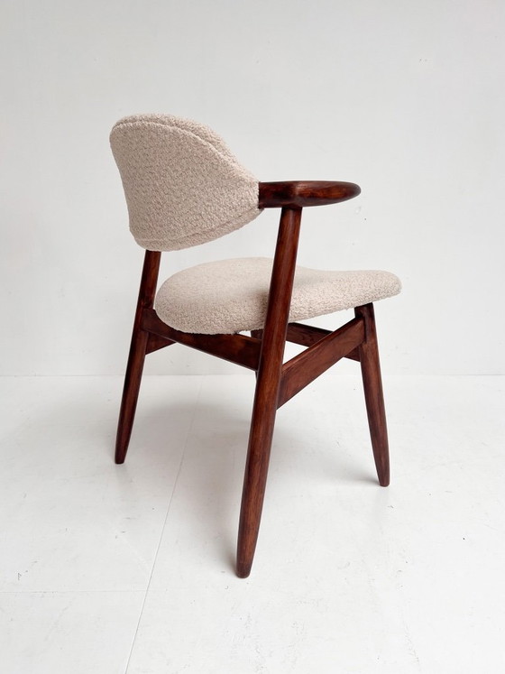Image 1 of Newly upholstered cowhorn chair, 1970s