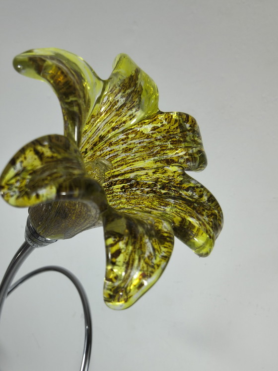 Image 1 of Lampe de table avec 2 abat-jour en verre G4 et variateur.