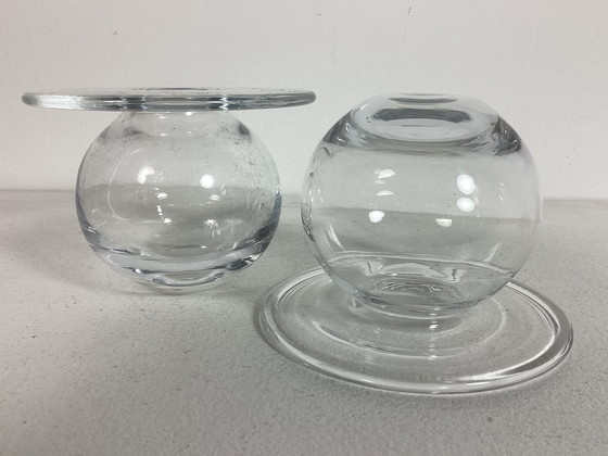 Image 1 of 2 x Vase Saturne en verre Nanny Still années 60